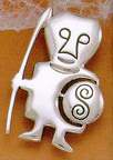 Pictish Warrior Brooch -- "inspired by early Celtic petroglyphs"